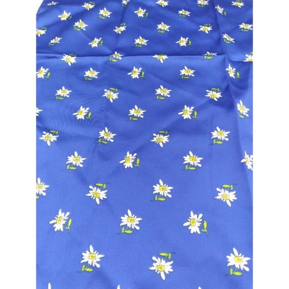 Blue with daisies print by Watersilk made in Italy scarf 22.5" - Picture 5 of 6